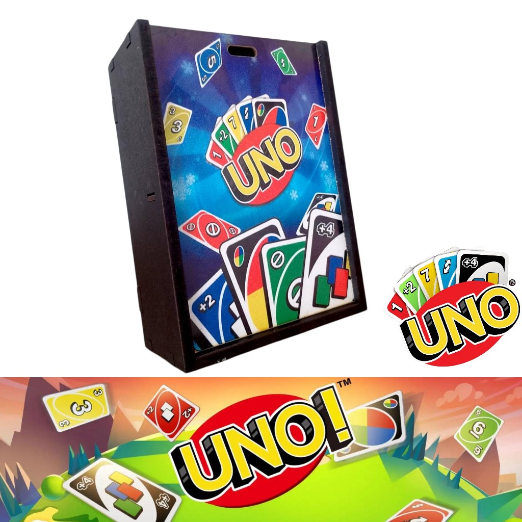 Caixa Box para Uno Baralho Uno Caixa