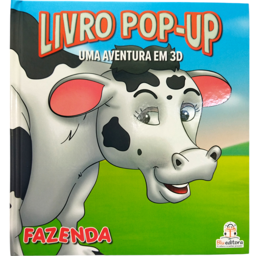Livro Pop-Up - Uma Aventura em 3D - Fazenda - BluEditora - livros de pop-up - livros 3d