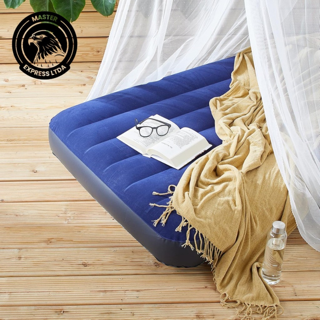 Colchão Inflável Solteiro Multiuso Tamanho 99x191x25cm Cor Azul Aguenta até 136kg Camping (Não Acompanha bomba) Ar Livre em Oferta na Shopee