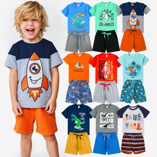 Roupa Infantil Menino Kit 6 Peças Verão 1 ao 14 Conjunto Masculino Criança Pronta Entrega