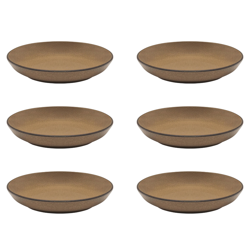 Jogo Prato Fundo Flat Ocre 20,5cm 6 Peças Oxford Jogo de Pratos em Oferta na Shopee