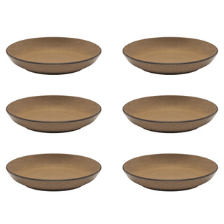 Jogo Prato Fundo Flat Ocre 20,5cm 6 Peças Oxford Jogo de Pratos em Oferta na Shopee