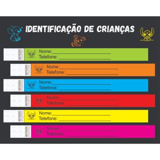 100 Pulseiras Personalizadas De Identificação Infantil Viagem Parque Praia Passeios em Oferta na Shopee