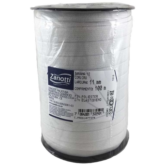 Elástico Zanotti Savana Costura - Diversas larguras - Rolos com 100 metros em Oferta na Shopee
