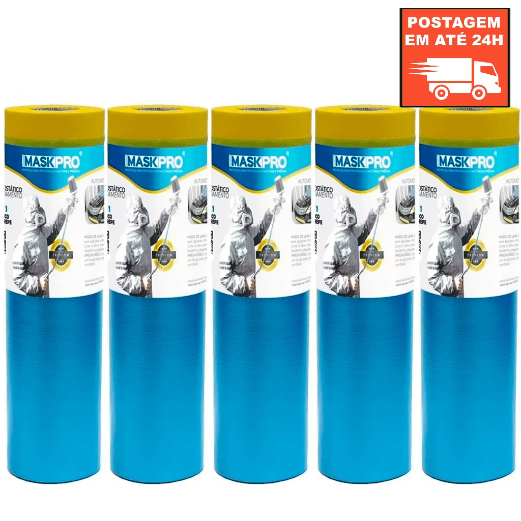 Kit Filme Eletrostático de Mascaramento 1,2m X 20m - 1 a 5 unidades em Oferta na Shopee