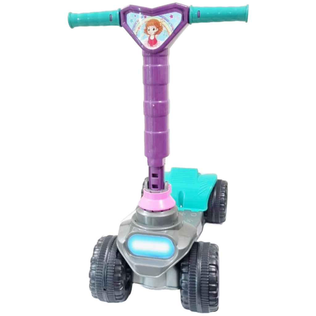 Patinete Infantil 4 rodas Menina Tiffany - 2 a 5 anos - 64cm Altura - 4 Regulagens Altura - Dobrável - Cert.Inmetro em Oferta na Shopee