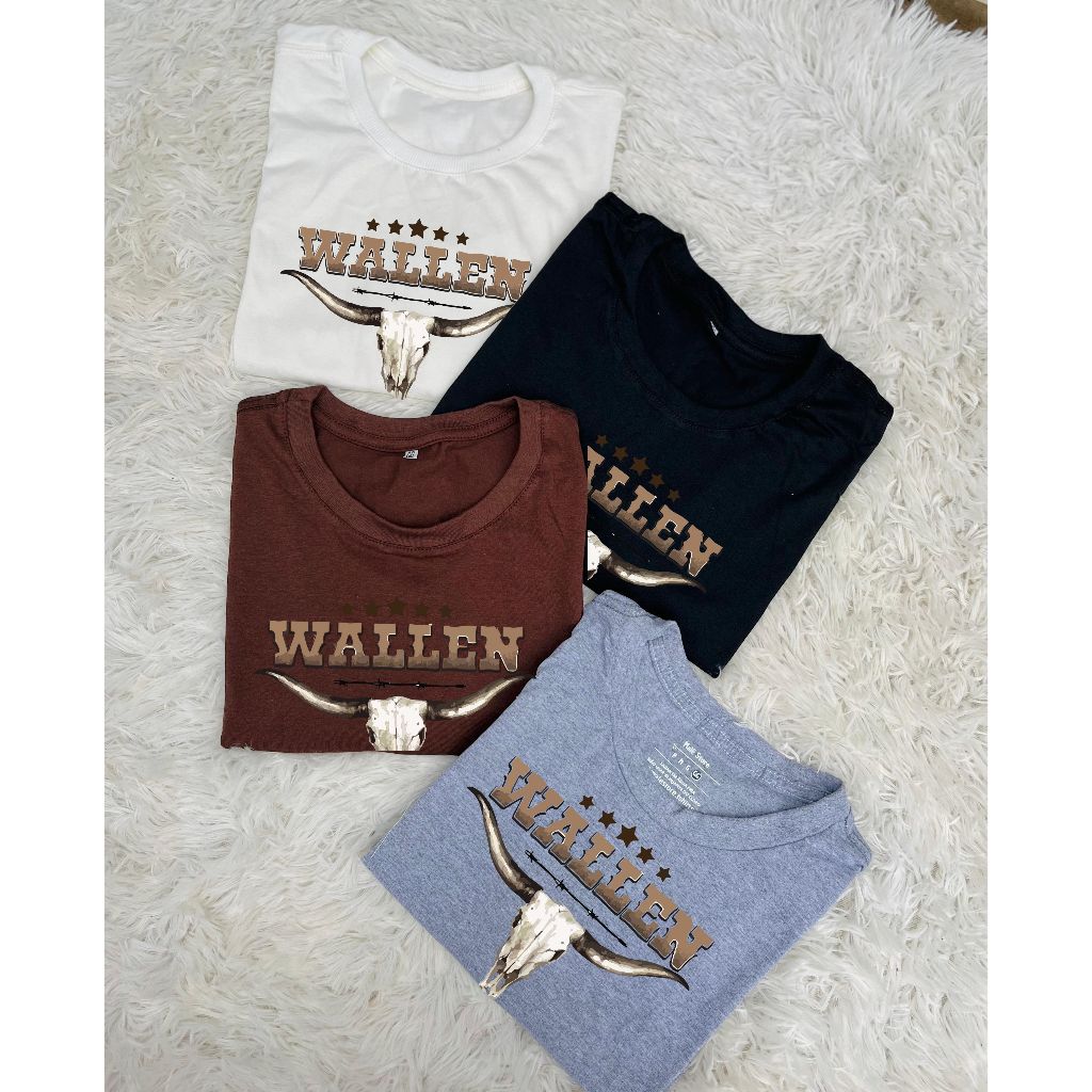 Kit Camiseta 2 Peças Tshirt Feminina Moda Country Algodão Texas Delicado em Oferta na Shopee