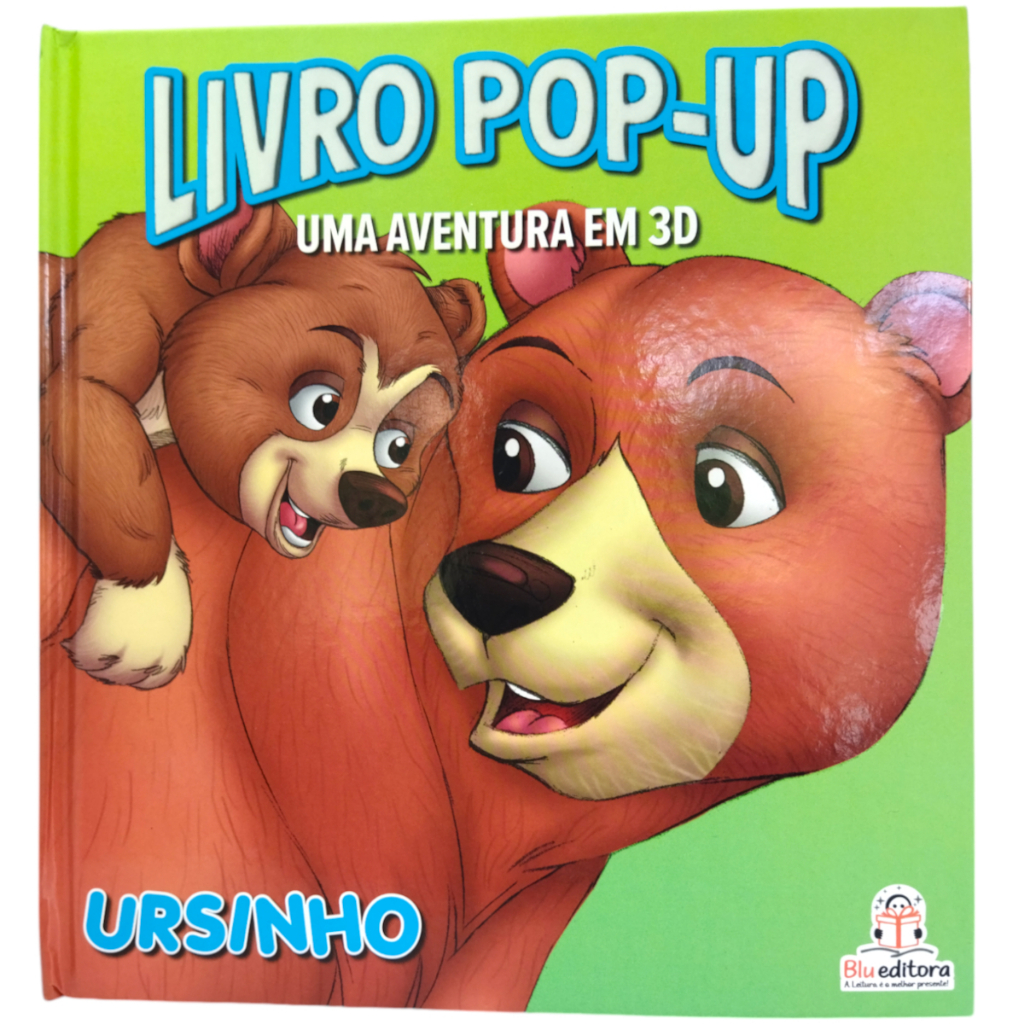 Livro Pop-Up - Uma Aventura em 3D - Ursinho - BluEditora - livros de pop-up - livros 3d