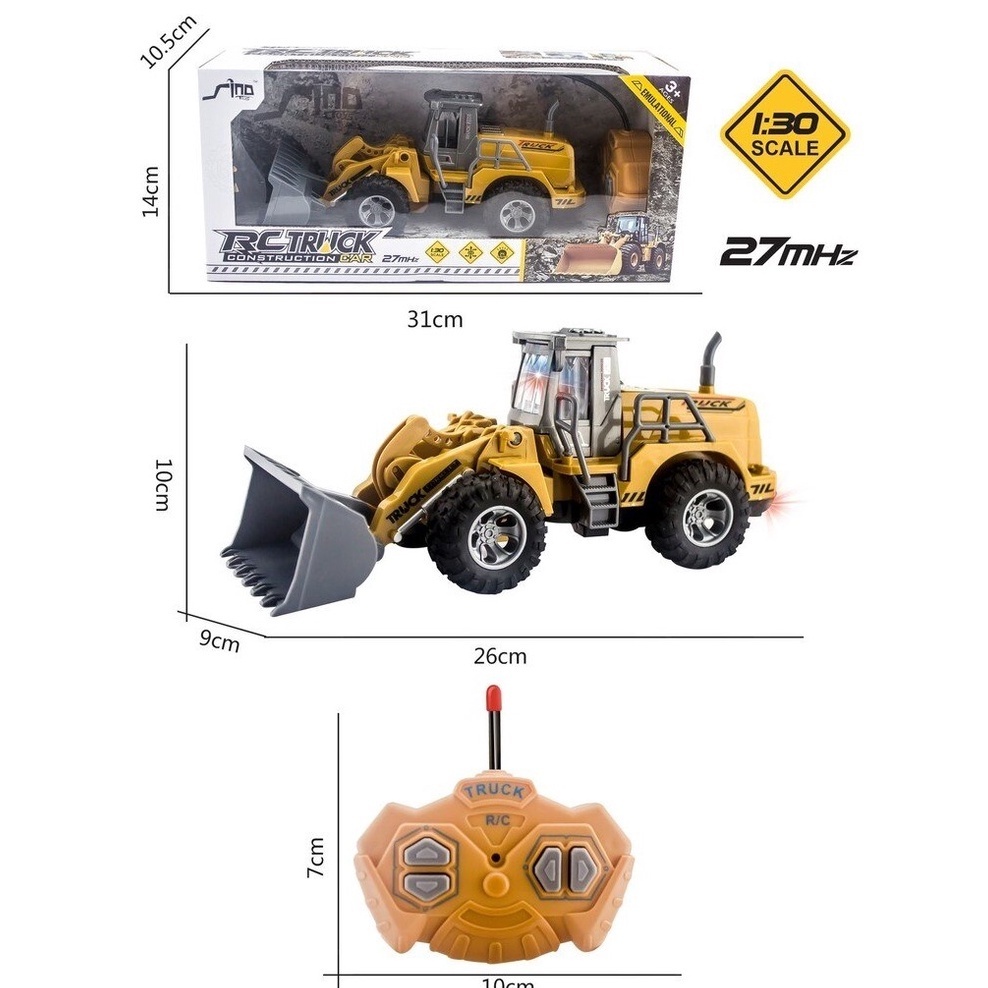 Brinquedo Trator Pá Carregadeira Scale 1;30 Controle Remoto Truck