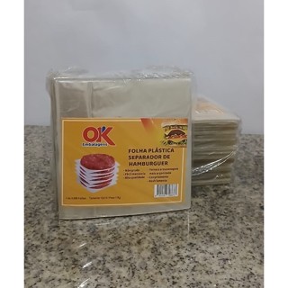 Separador de Hambúrguer Plástico  15x15 e 20x20 cm de 1KG em Oferta na Shopee