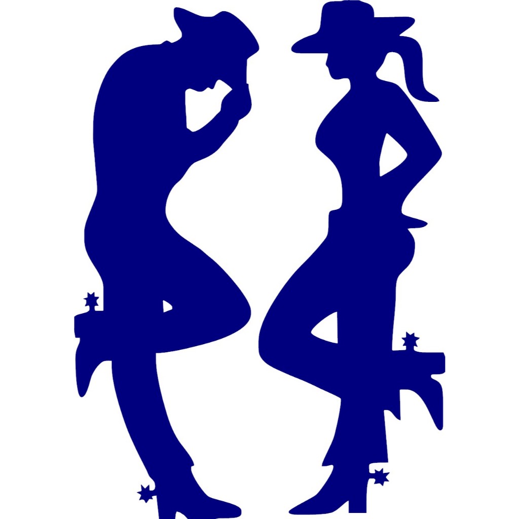 Par Adesivos Cowboy Cowgirl Casal Country Laterais Caminhonete - Vinil Resistente AD1050 — imagem 2 de 2
