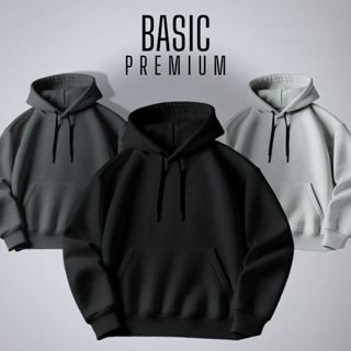 Moletom Liso Premium Básico Blusa De Frio Casaco Flanelado Masculino Feminino Canguru Capuz e Bolso em Oferta na Shopee