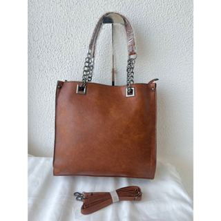 bolsa GRANDE para feminina alca corrente e alsa transversal couro sintetico em Oferta na Shopee