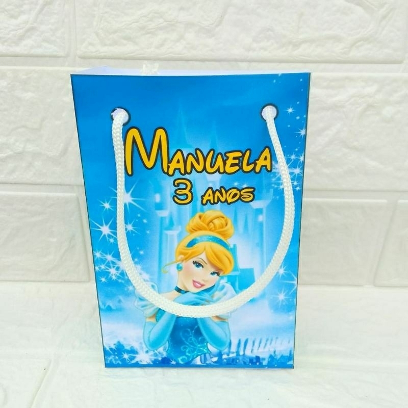 sacolinha personalizada Cinderela/ lembrancinhas/ aniversário/ festa infantil