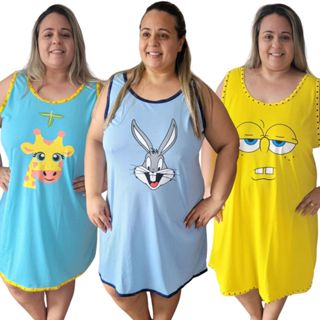 Camisola Regata Plus Size / Roupa de Dormir Plus Size / Camisão Plus Size