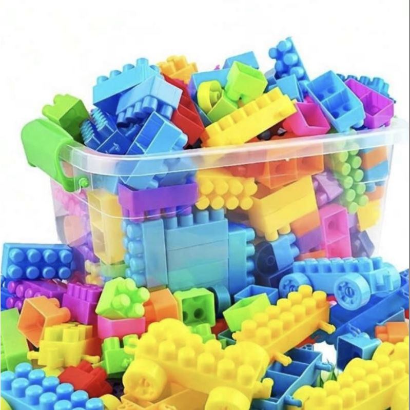 140 Blocos De Montar Super Coloridos Carrinho + Rodinhas - educacional em Oferta na Shopee