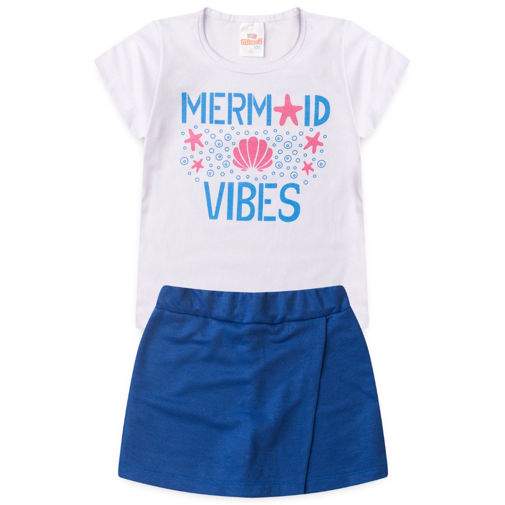 Conjunto Infantil Feminino Silk Girl Power Tam 02 ao 14 anos - Mimo's Kids
