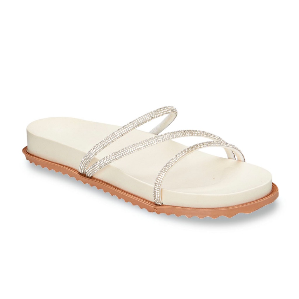 Sandalia feminina Birken Rastreira Brilhante Plataforma Confortavel Tiras em Gliter