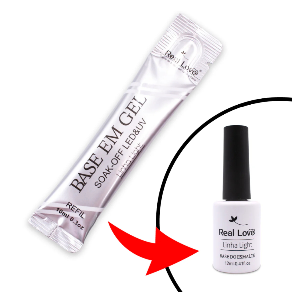 Refil Base em Gel Linha Light 10ml Real Love em Oferta na Shopee