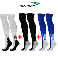 Kit C/ 3 Pares Meião Infantil 26-32 Penalty Futebol Campo Futsal Criança