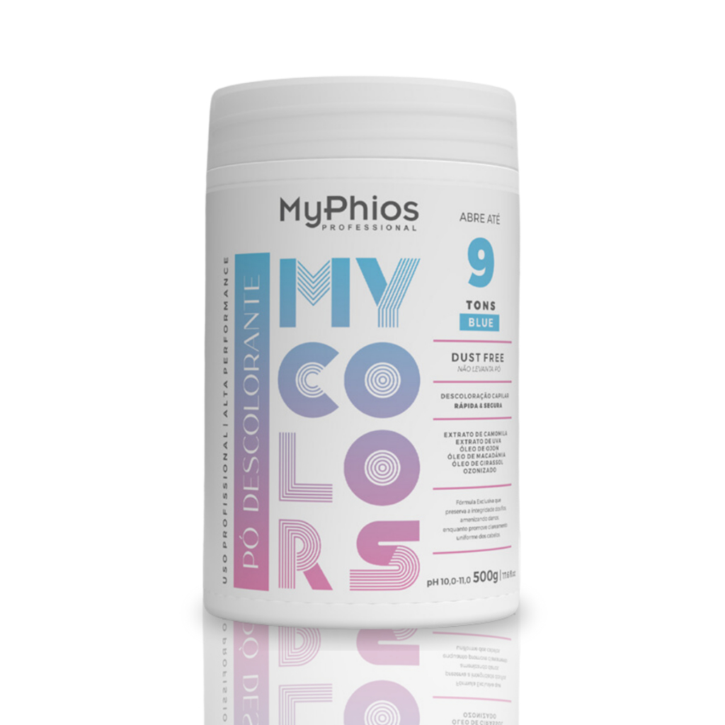 Pó Descolorante 500g MyColors 9 Tons Blue MyPhios Professional em Oferta na Shopee