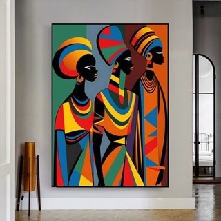 Quadro decorativo 1 peça Mulheres Africanas coloridas Turbante decoração casa quarto sala em Oferta na Shopee