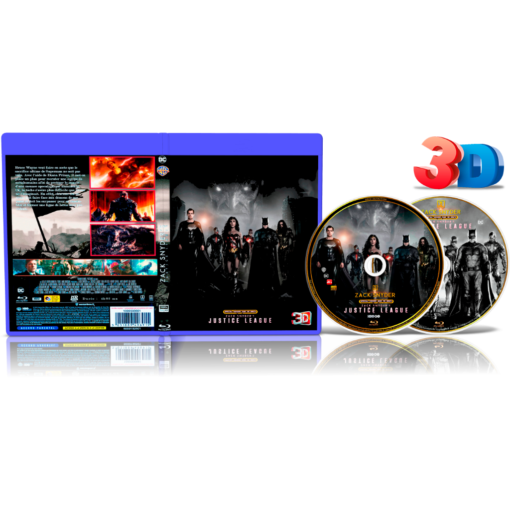 Liga Da Justiça de Zack Snyder 3D - Boxe Duplo Disc. 3D
