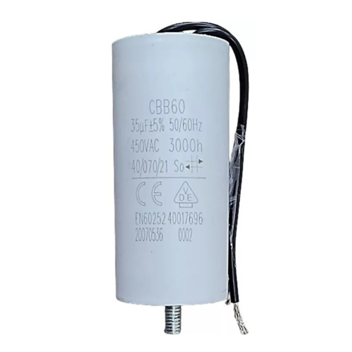 Capacitor permanente 35uf 450vac com parafuso CBB60