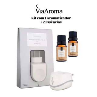 Aparelho com 01 Aromatizadores Difusor de Ambiente Elétrico Standard Branco Via Aroma com 2 Essências em Oferta na Shopee