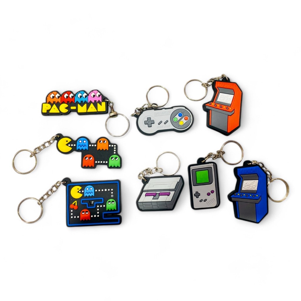 Chaveiro Jogos Nostálgicos Fliperama Pac-Man Emborrachado Auto Relevo Pronta Entrega/Envio