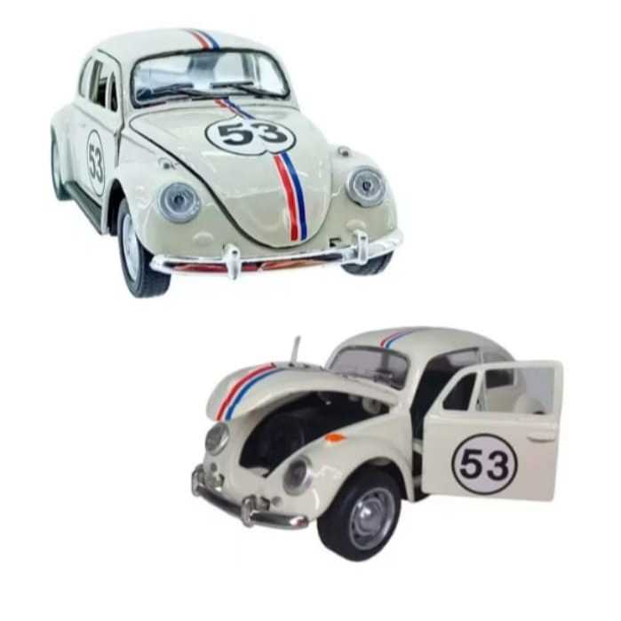 Miniatura Fusca Herbie 1:36 metal Diecast colecionável