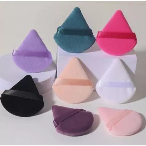 Esponja puff formato triangular almofada para pó e Maquiagem. em Oferta na Shopee