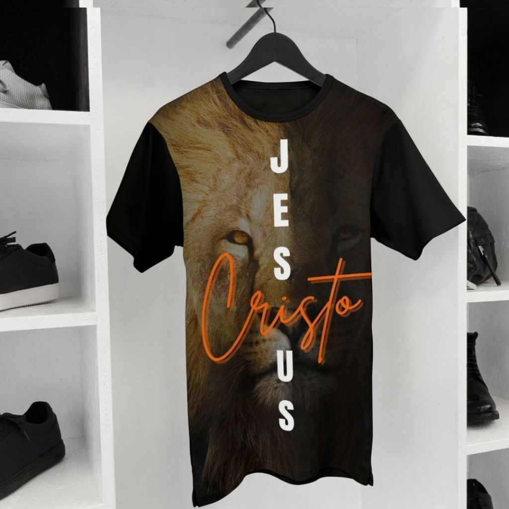 Camiseta Gospel Jesus Adulto Infantil – Estampa Sublimada, Anti-pilling, Não Encolhe Premium