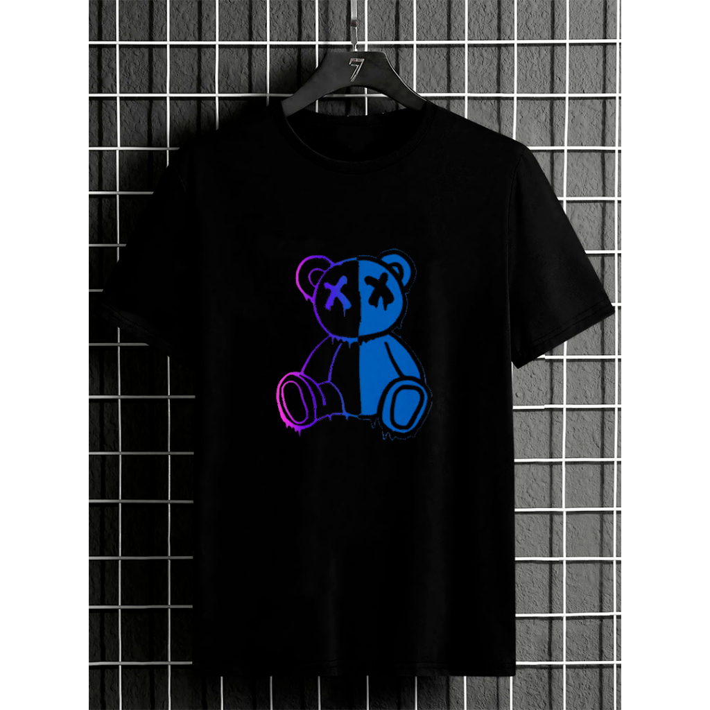 Camisa Estampada Unissex Camiseta Algodão Manga Curta Camiseta Gola Redonda 100% Algodão 30.1