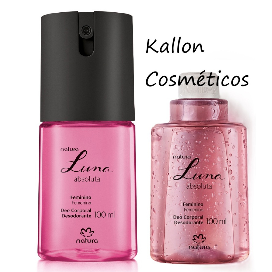 Kit Desodorante Luna Absoluta 100 ml com Refil, Feminino, Floral, Natura Cosméticos, Original, Novo, Vegano