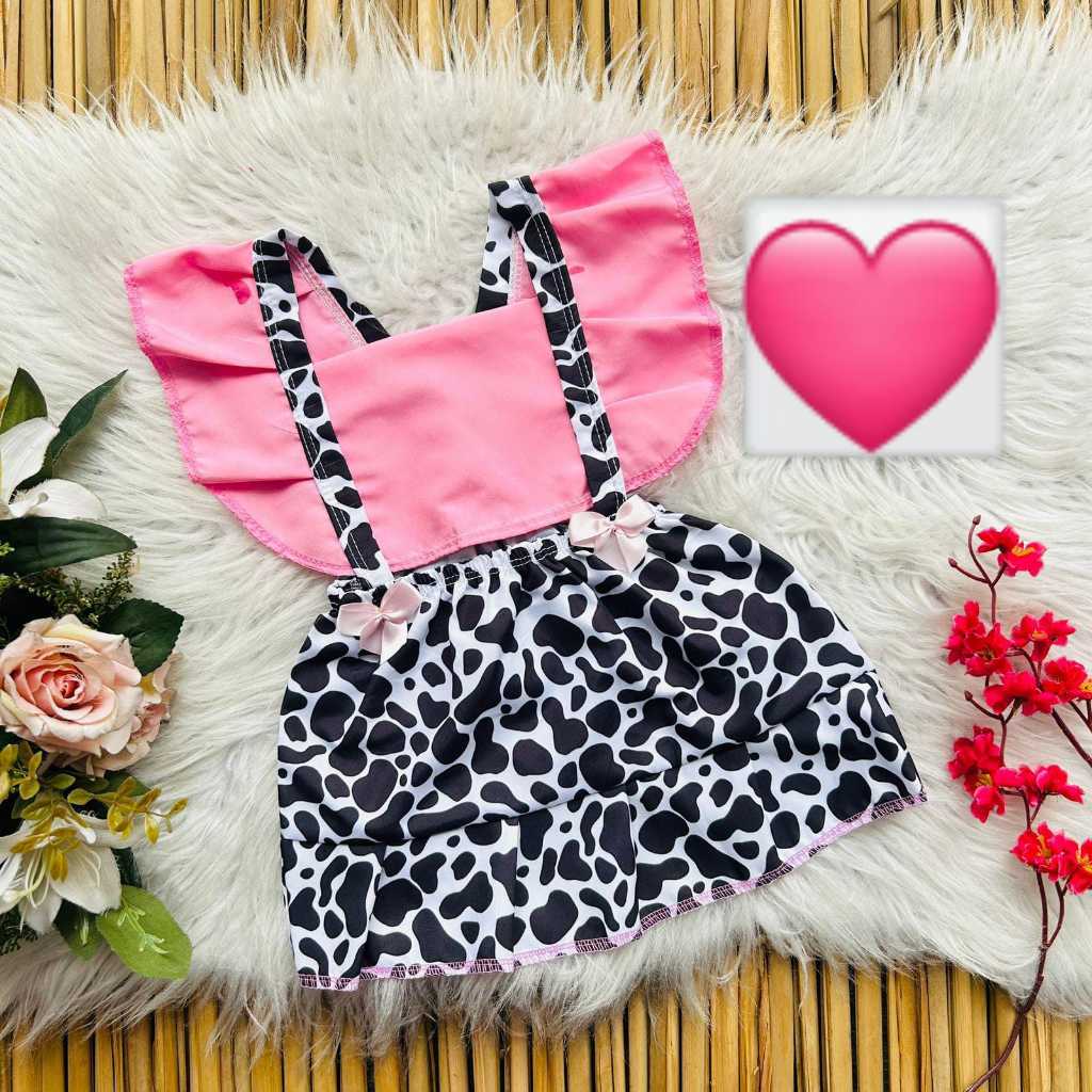 Vestido romper menina temático roupa de bebe temática festa mesversário em Oferta na Shopee