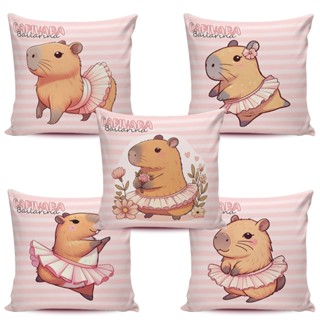 MINI ALMOFADA DECORATIVA CESTAS 20CM X 20CM - CAPIVARA BAILARINA em Oferta na Shopee