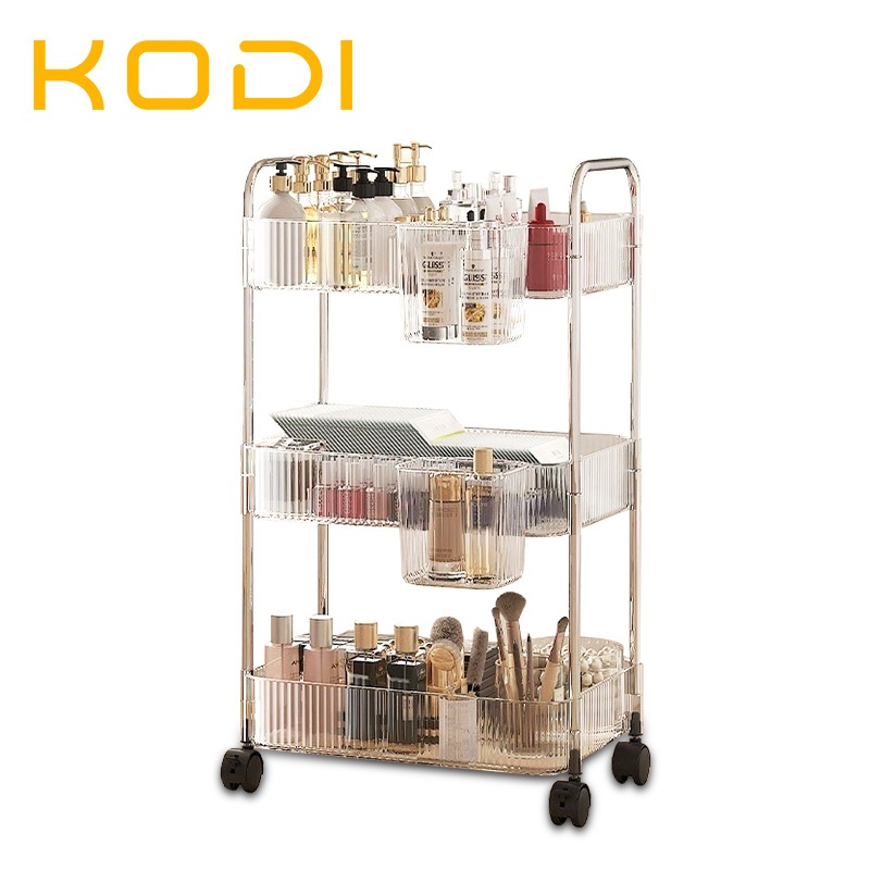 Prateleira Carrinho Auxiliar 3 Andares Organizador de Objetos Multiuso -S8