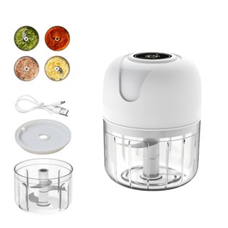 Mini Processador De Alimentos 250ml Moedor Alho E Alimentos Elétrico Sem Fio Recarregável ...