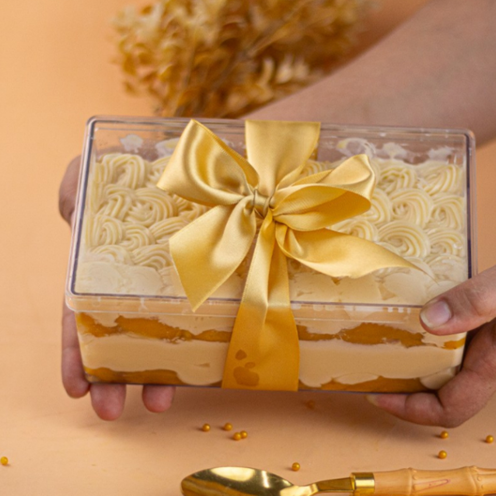 10 CAKE BOX CRISTAL RETANGULAR COM TAMPA 500 Ml  (Blue Star) em Oferta na Shopee