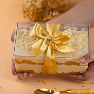 5 CAKE BOX CRISTAL RETANGULAR COM TAMPA 500 Ml  (Blue Star) em Oferta na Shopee