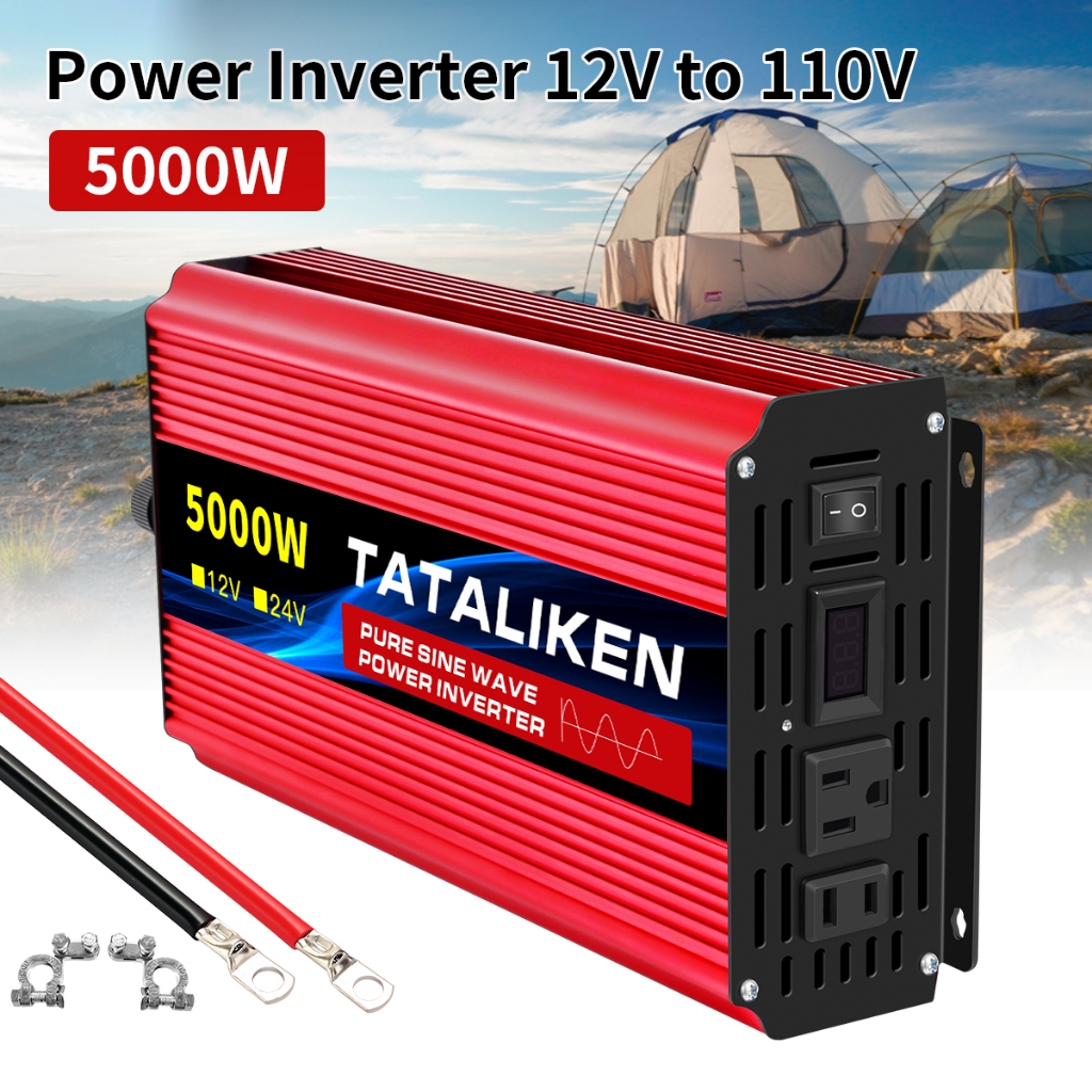 Inversor De Onda Senoidal Pura 12V/24V Para 110V 1600W 3000W 5000W Conversor De Potência Veicular em Oferta na Shopee