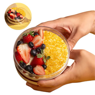 10 CAKE BOX CRISTAL REDONDA COM TAMPA 500 Ml  (Blue Star) em Oferta na Shopee