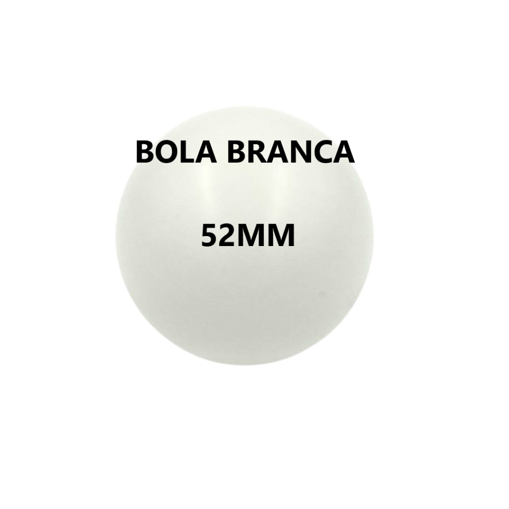 BOLA DE SINUCA 52MM BRANCA BILHAR SNOOKER JOGO