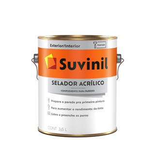 Selador Acrílico para Paredes 3,6l Branco Suvinil em Oferta na Shopee