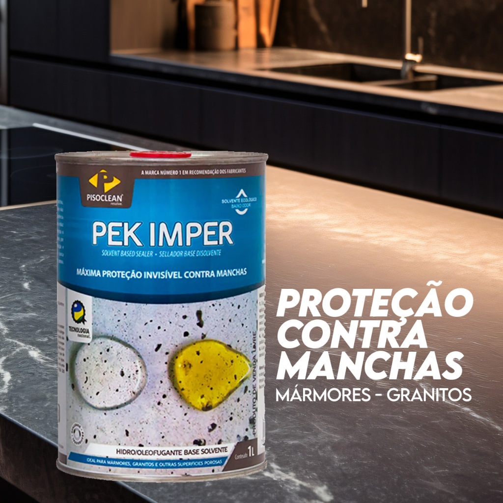 Pek imper Maxima Proteção Contra Manchas Hidro Oleofugante Solvente Pisoclean 1L