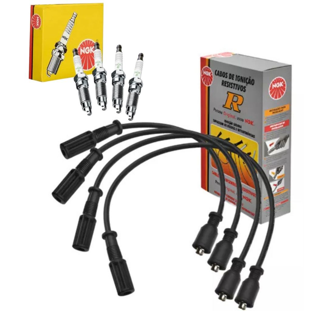 Kit Jogo Cabo E Vela De Ignição Fiat Fiorino Palio Weekend Siena 1.0 8v - Spare Parts and Accessories for Vehicles
