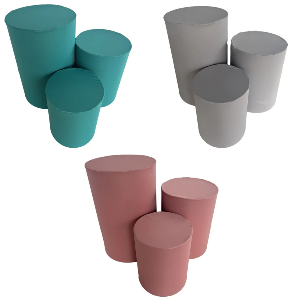 Trio Capa De Cilindro Para Festas Capa Mesa De Cilindro Veste Facil em Oferta na Shopee