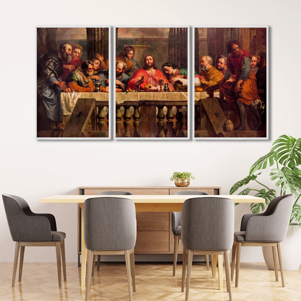 Quadro Decorativo A Última Santa Ceia de Cristo em Oferta na Shopee
