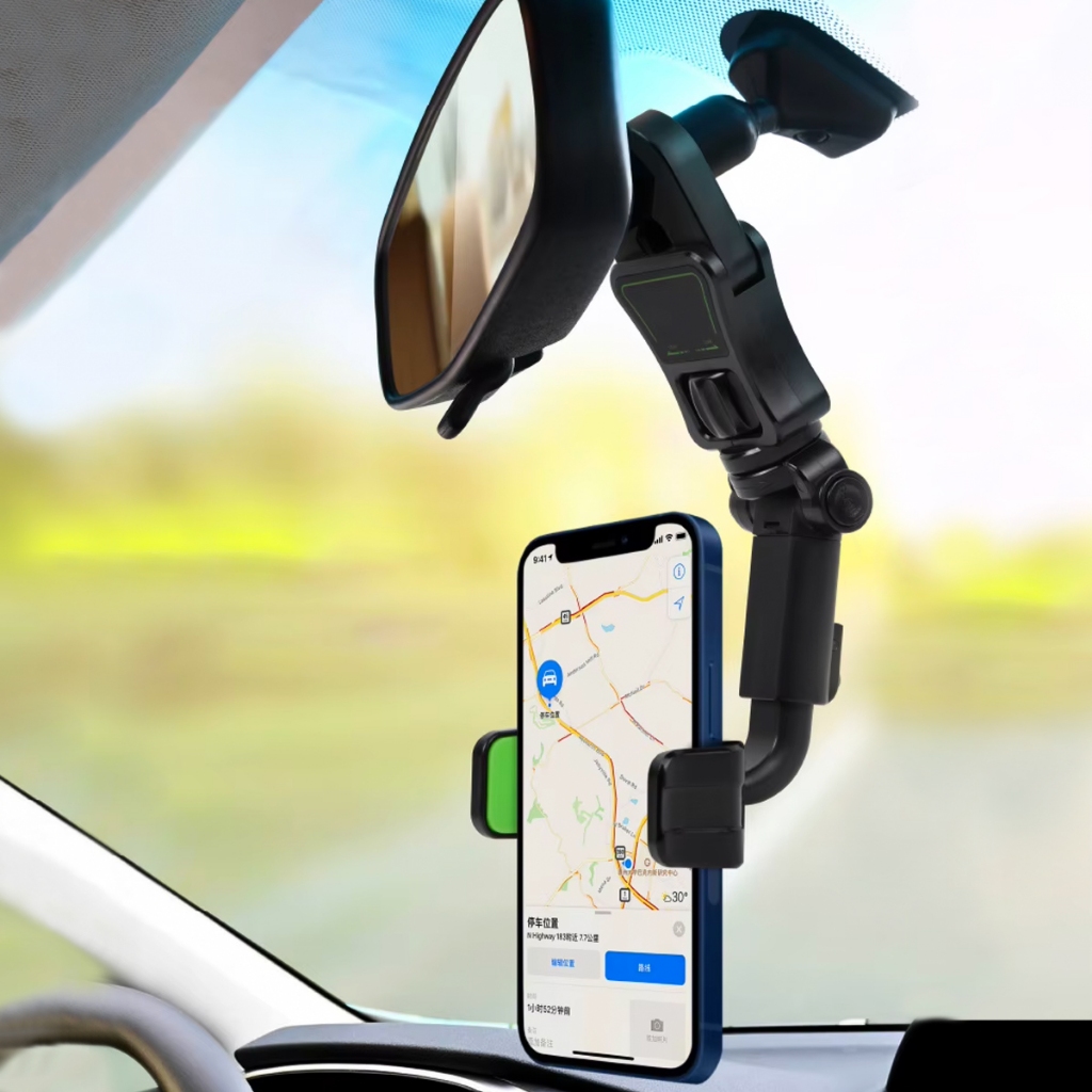 Suporte de Celular para Retrovisor Rotação 360º Ajustável Celular Estável e Seguro OI-S001